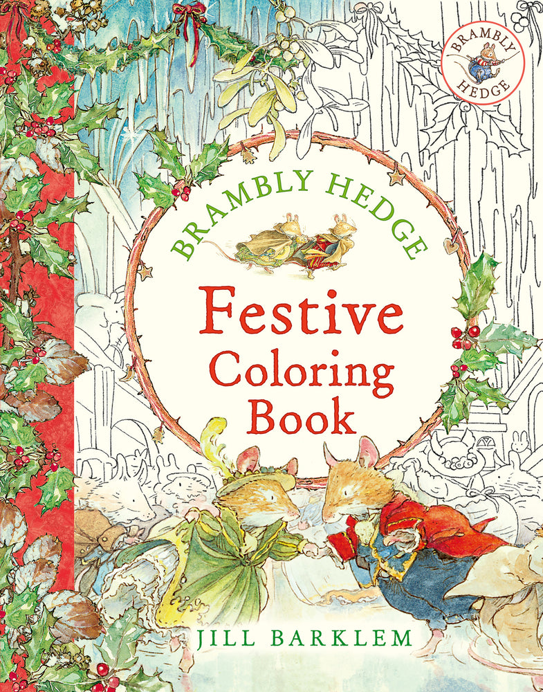 Book cover for Brambly Hedge: Festive Coloring Book