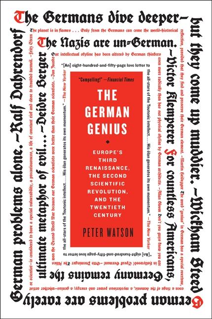 Book cover for German Genius: Europe's Third Renaissance, the Second Scientific Revolution, and the Twentieth Century