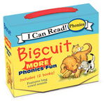 Book cover for Biscuit: More 12-Book Phonics Fun!: Includes 12 Mini-Books Featuring Short and Long Vowel Sounds