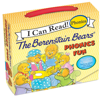 Book cover for The Berenstain Bears 12-Book Phonics Fun!: Includes 12 Mini-Books Featuring Short and Long Vowel Sounds