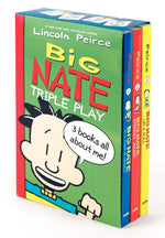 Book cover for Big Nate Triple Play: Big Nate in a Class by Himself/Big Nate Strikes Again/Big Nate on a Roll