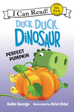 Book cover for Duck, Duck, Dinosaur: Perfect Pumpkin