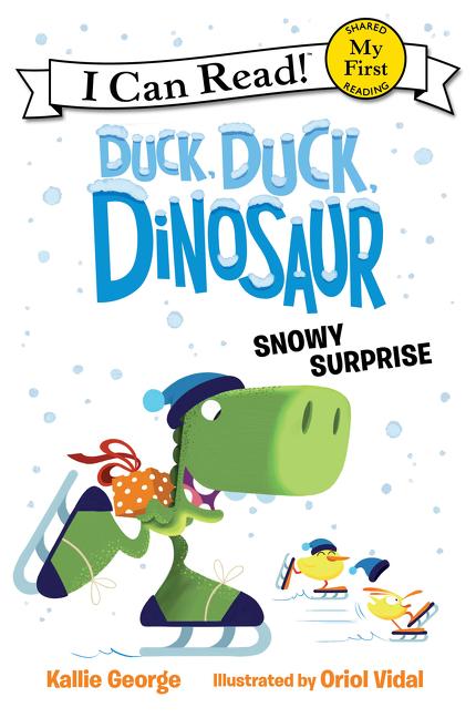 Book cover for Duck, Duck, Dinosaur: Snowy Surprise