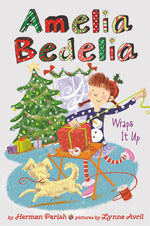 Book cover for Amelia Bedelia Special Edition Holiday Chapter Book #1: Amelia Bedelia Wraps It Up: A Christmas Holiday Book for Kids