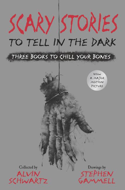 Book cover for Scary Stories to Tell in the Dark: Three Books to Chill Your Bones: All 3 Scary Stories Books with the Original Art!