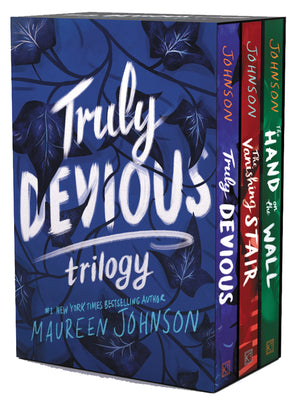 Book cover for Truly Devious 3-Book Box Set: Truly Devious, Vanishing Stair, and Hand on the Wall