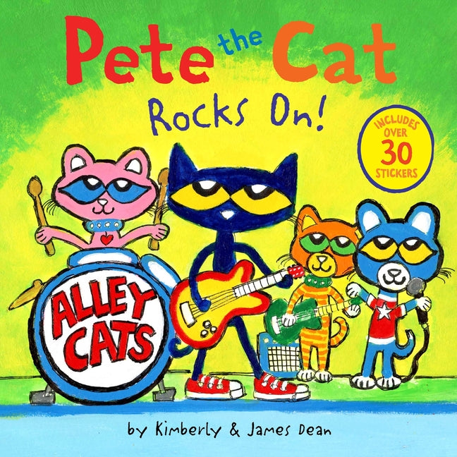 Book cover for Pete the Cat Rocks On!: Includes Over 30 Stickers!
