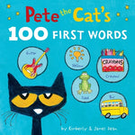 Book cover for Pete the Cat's 100 First Words Board Book