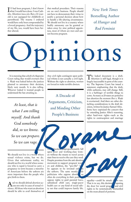 Book cover for Opinions: A Decade of Arguments, Criticism, and Minding Other People's Business