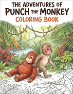 Book cover for Adventures of Punch the Monkey Coloring Book for Adults and Kids