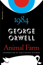 Book cover for Animal Farm and 1984