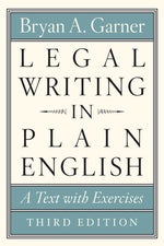 Book cover for Legal Writing in Plain English, Third Edition: A Text with Exercises