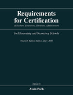 Book cover for Requirements for Certification of Teachers, Counselors, Librarians, Administrators for Elementary and Secondary Schools, Ninetieth Edition, 2025-2026