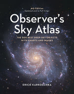 Book cover for Observer's Sky Atlas: The 500 Best Deep-Sky Objects with Charts and Images