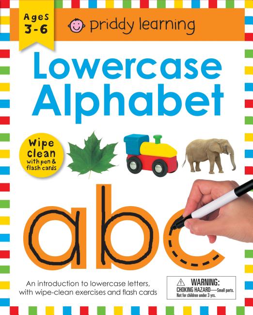 Book cover for Wipe Clean Workbook: Lowercase Alphabet (Enclosed Spiral Binding): Ages 3-6; With Pen & Flash Cards
