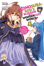 Book cover for Konosuba: God's Blessing on This Wonderful World!, Vol. 4 (Light Novel): You Good-For-Nothing Quartet