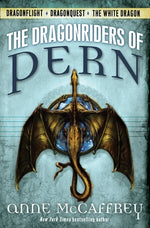 Book cover for The Dragonriders of Pern: Dragonflight, Dragonquest, the White Dragon