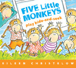 Book cover for Five Little Monkeys Play Hide and Seek Board Book