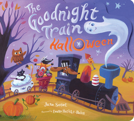 Book cover for Goodnight Train Halloween Board Book: A Halloween Book for Kids