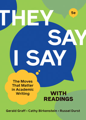 Book cover for They Say / I Say with Readings