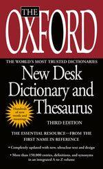 Book cover for The Oxford New Desk Dictionary and Thesaurus