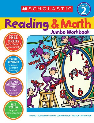 Book cover for Reading & Math Jumbo Workbook: Grade 2