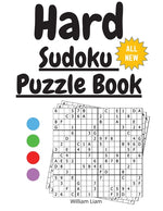 Book cover for Hard Sudoku puzzle 50 challenging sudoku puzzles to solve 4*4 sudoku grid