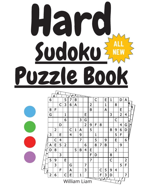 Book cover for Hard Sudoku puzzle 50 challenging sudoku puzzles to solve 4*4 sudoku grid
