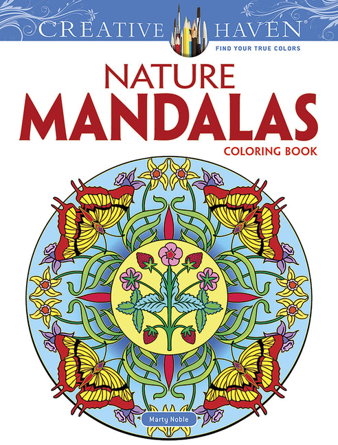 Book cover for Creative Haven Nature Mandalas Coloring Book