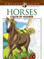 Book cover for Horses Color by Number Coloring Book
