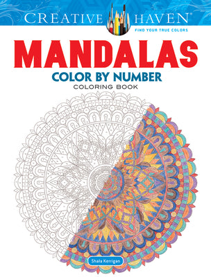 Book cover for Creative Haven Mandalas Color by Number Coloring Book