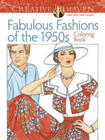 Book cover for Creative Haven Fabulous Fashions of the 1950s Coloring Book