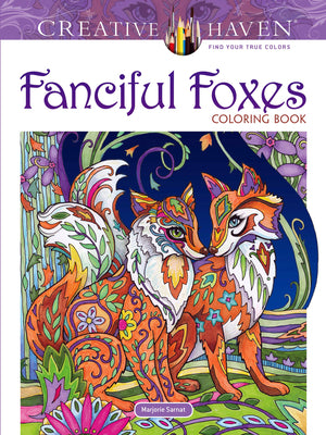 Book cover for Creative Haven Fanciful Foxes Coloring Book