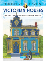 Book cover for Creative Haven Victorian Houses Architecture Coloring Book