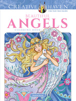 Book cover for Creative Haven Beautiful Angels Coloring Book