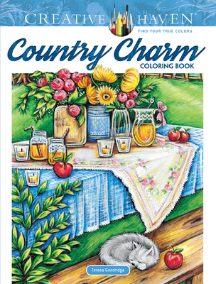 Book cover for Creative Haven Country Charm Coloring Book