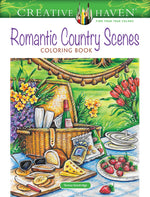 Book cover for Creative Haven Romantic Country Scenes Coloring Book