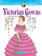 Book cover for Creative Haven Victorian Gowns Coloring Book