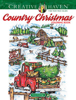 Book cover for Creative Haven Country Christmas Coloring Book