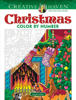 Book cover for Creative Haven Christmas Color by Number