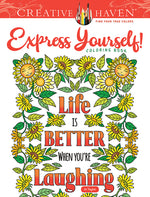 Book cover for Creative Haven Express Yourself! Coloring Book