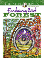 Book cover for Creative Haven Entangled Forest Coloring Book