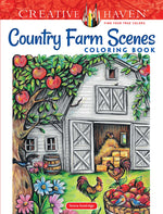 Book cover for Creative Haven Country Farm Scenes Coloring Book