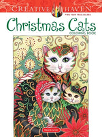 Book cover for Creative Haven Christmas Cats Coloring Book
