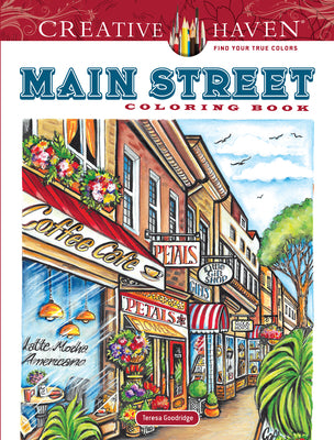 Book cover for Creative Haven Main Street Coloring Book