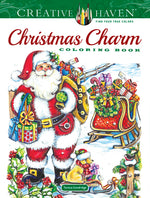 Book cover for Creative Haven Christmas Charm Coloring Book