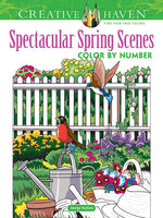 Book cover for Creative Haven Spectacular Spring Scenes Color by Number