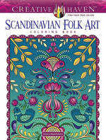 Book cover for Creative Haven Scandinavian Folk Art Coloring Book