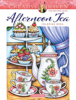 Book cover for Creative Haven Afternoon Tea Coloring Book