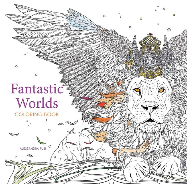 Book cover for Fantastic Worlds Coloring Book